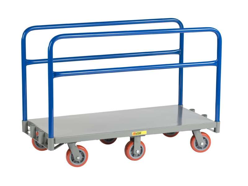 Little Giant, 6-wheel adjustable sheet & panel truck, Zero turn, Uprights extend 27" above deck, 4 upright postions, 6" wheels, Overall height 36", Additional uprights available