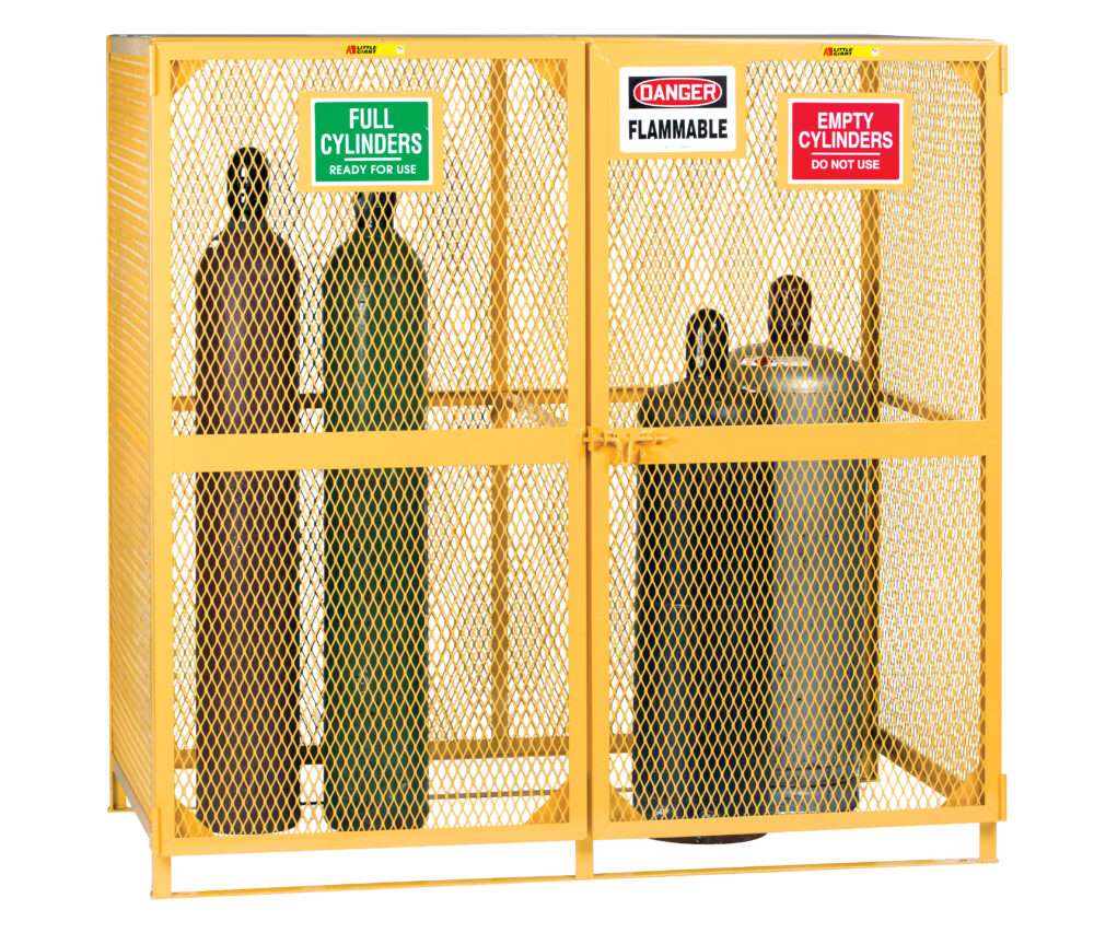 Gas Cylinder Storage Unit with Labeled Compartments Little Giant