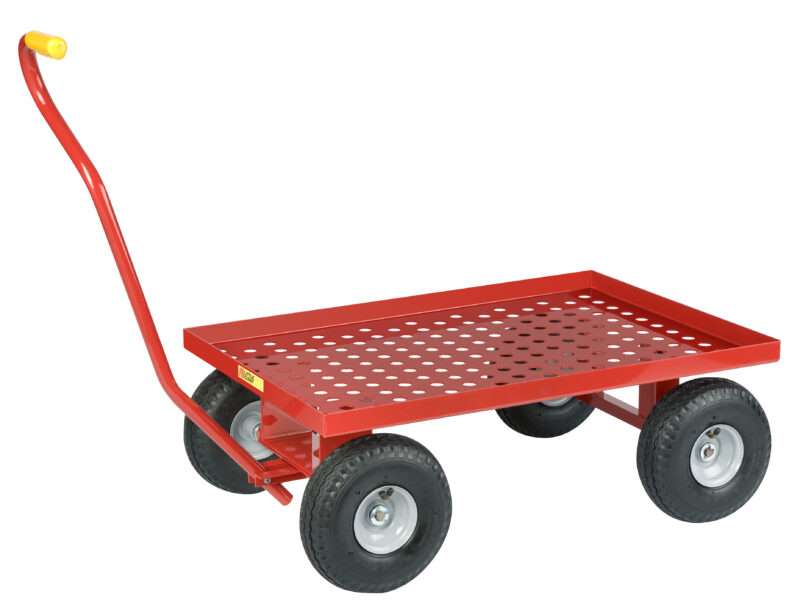 Little Giant perforated deck wagon, Pneumatic wheels