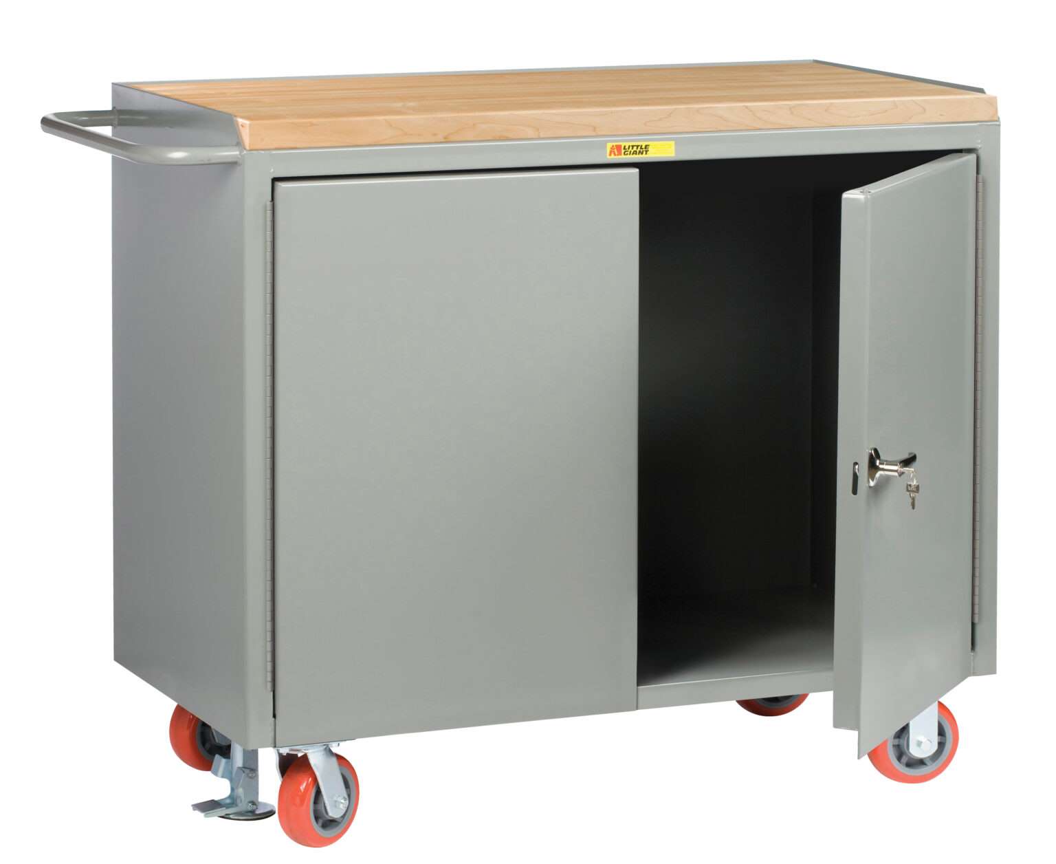 Mobile Rack Locking Mobile Bench Cabinets with Locking Doors - Little Giant