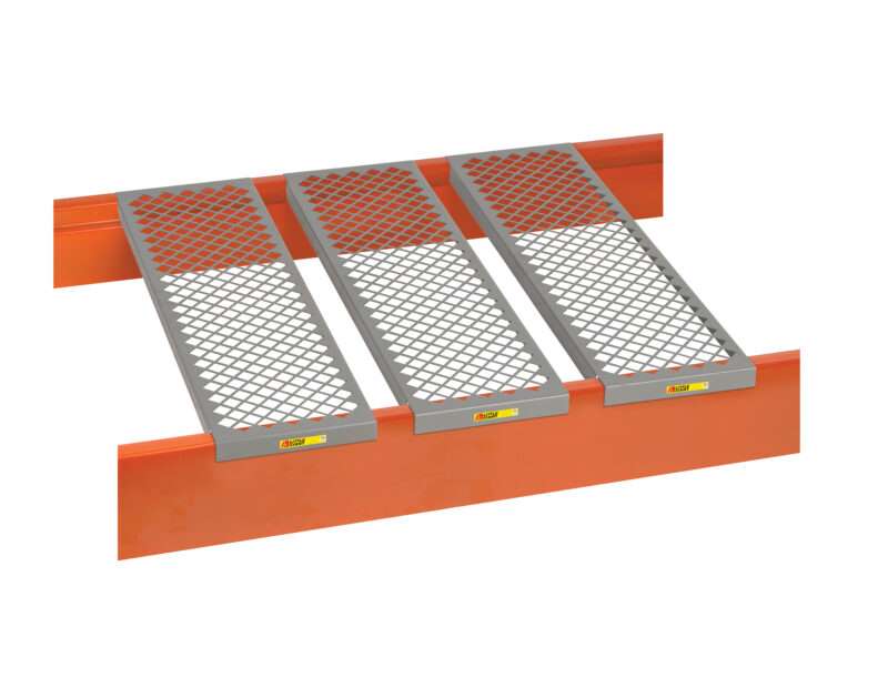 Little Giant perforated rack deck channel, 500 lbs capacity, 14ga steel channels, NFPA, 11-1/2" width, Available 36", 42", 48" depth
