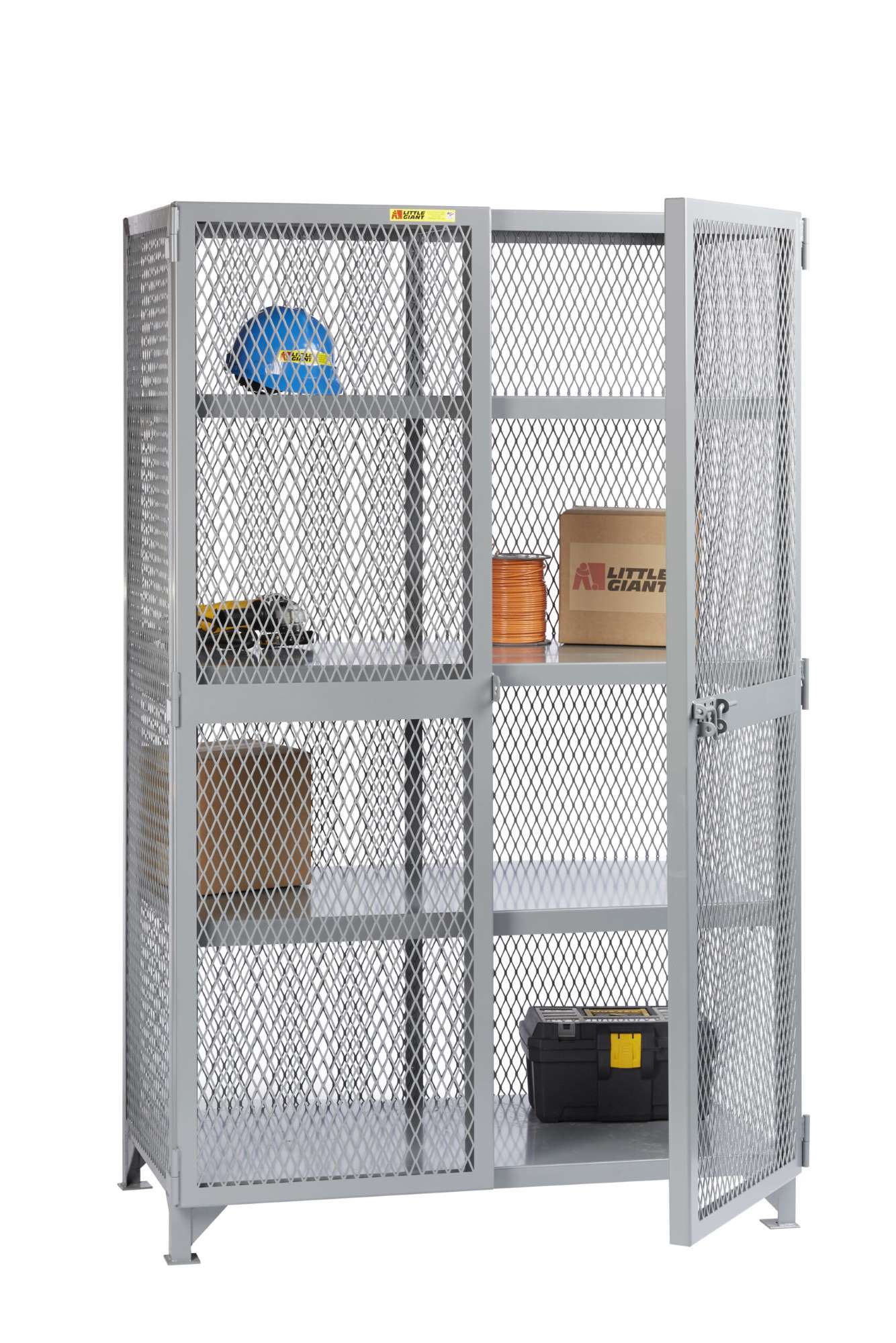 Little Giant welded storage lockers, padlockable doors, 2000 lbs capacity, Overall height 78"