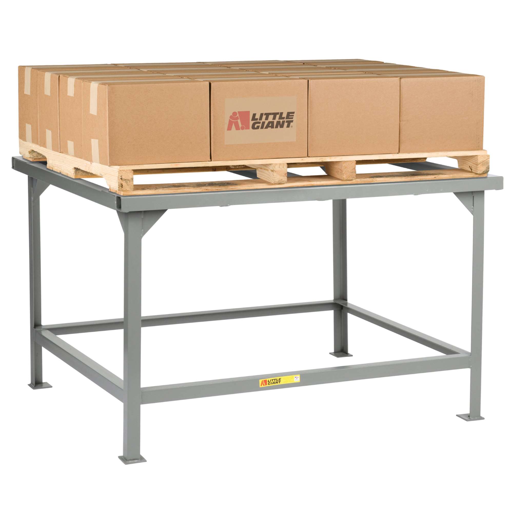 Little Giant stationary pallet stand, 4000 lbs capacity, Fixed 30" height, Adjustable in 2" increments