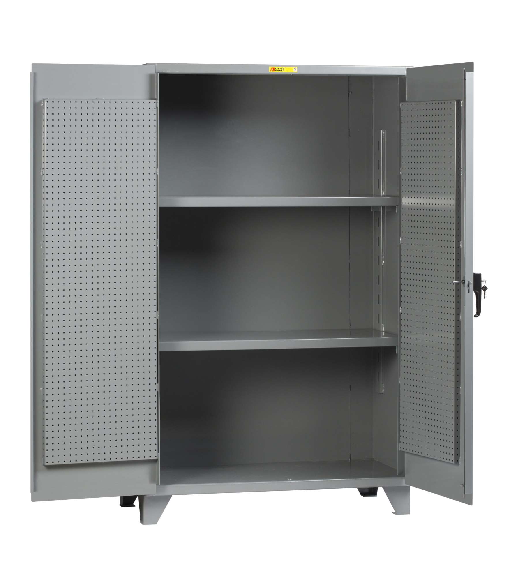 Little Giant Storage Cabinet with Pegboard Doors, Welded Storage Cabinet, Pegboard Doors, Tool Storage Cabinet