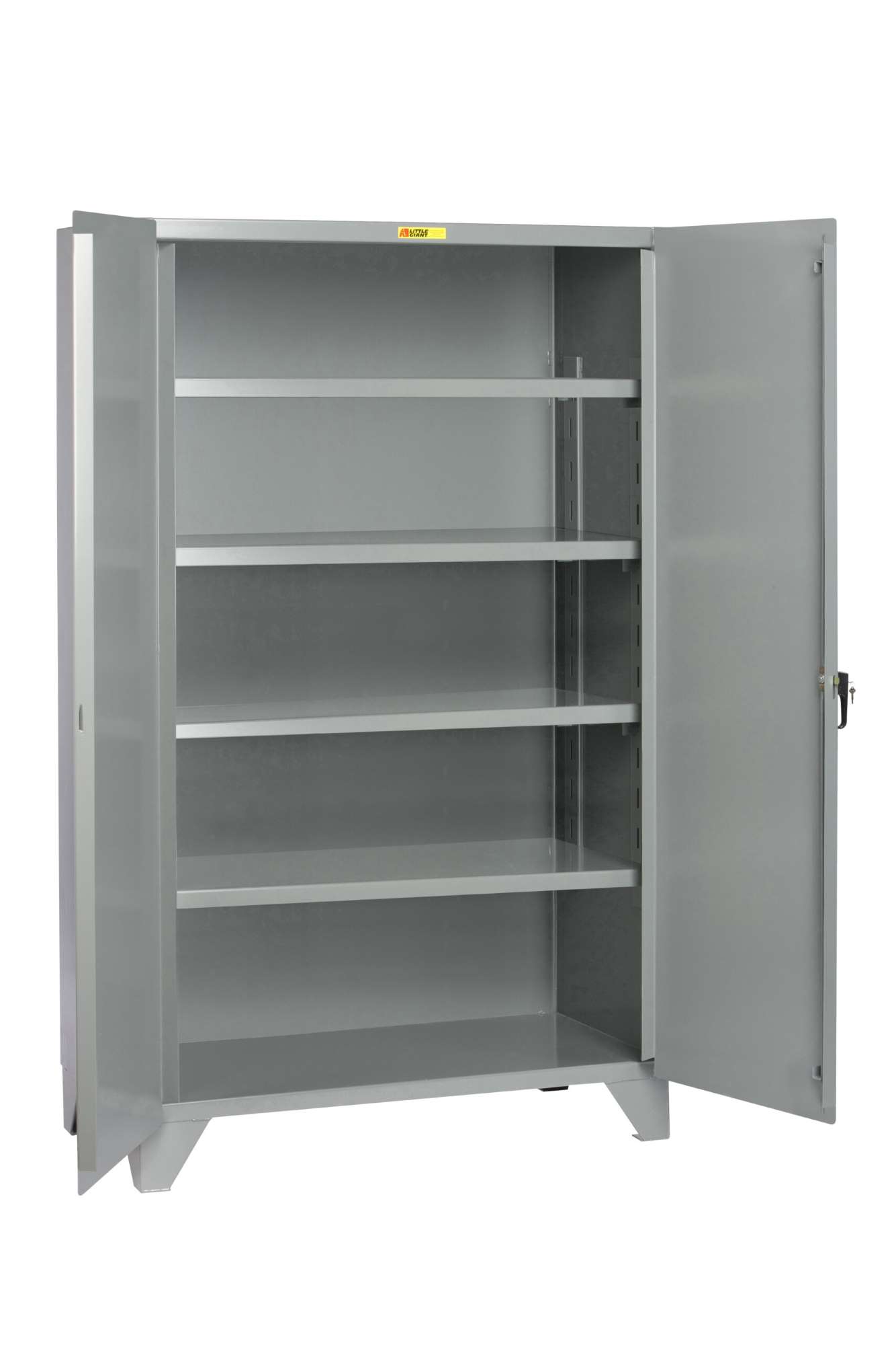Little Giant steel storage cabinet, Lockable doors, Adjustable shelves, 78" overall height