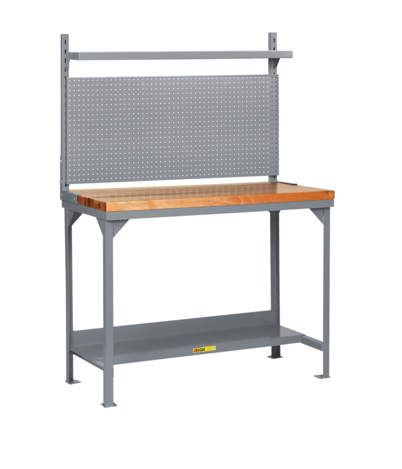 Welded Steel Packaging Workbench - with Butcher Block Top
